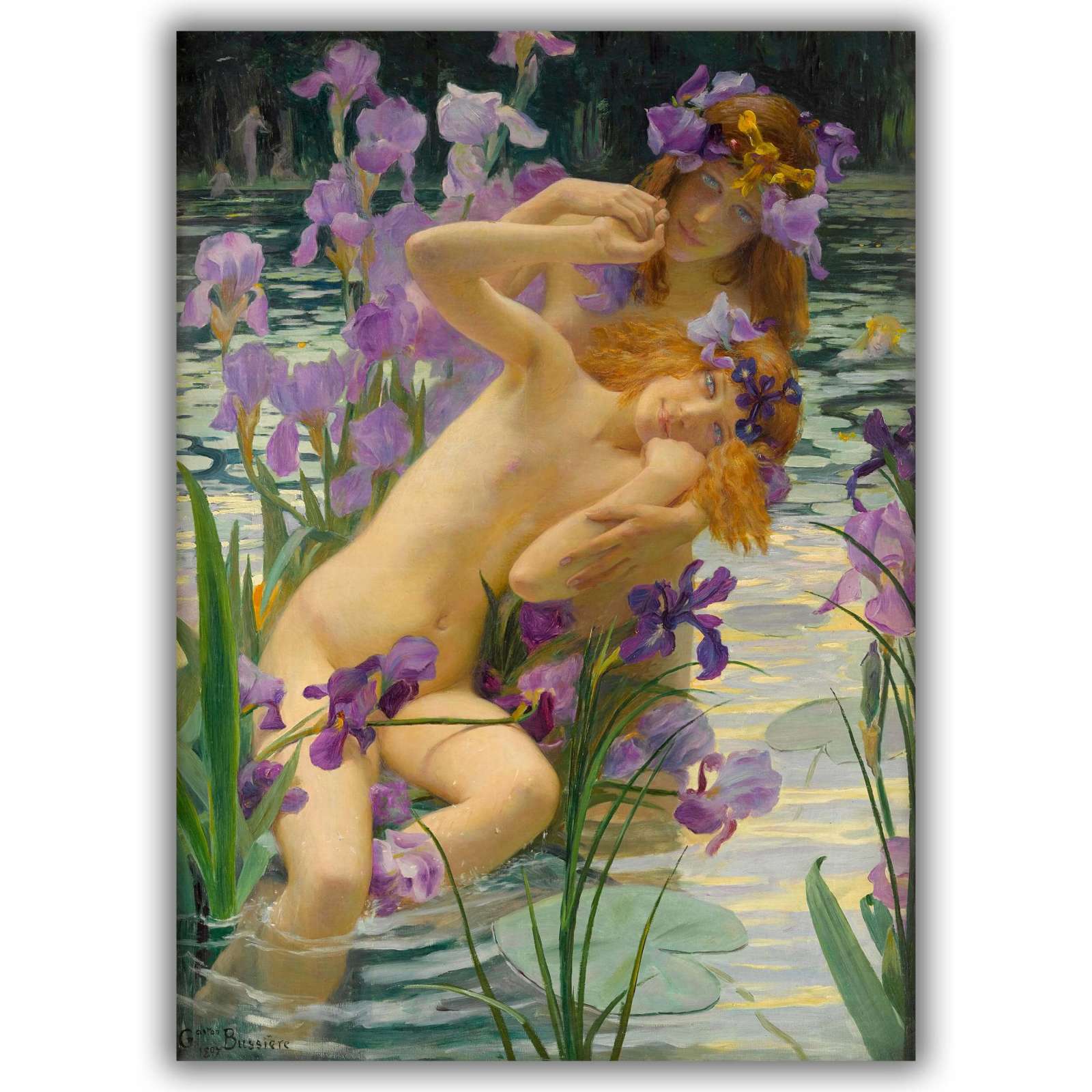Reprodukcija „Irisai“, Gaston Bussière (1897)