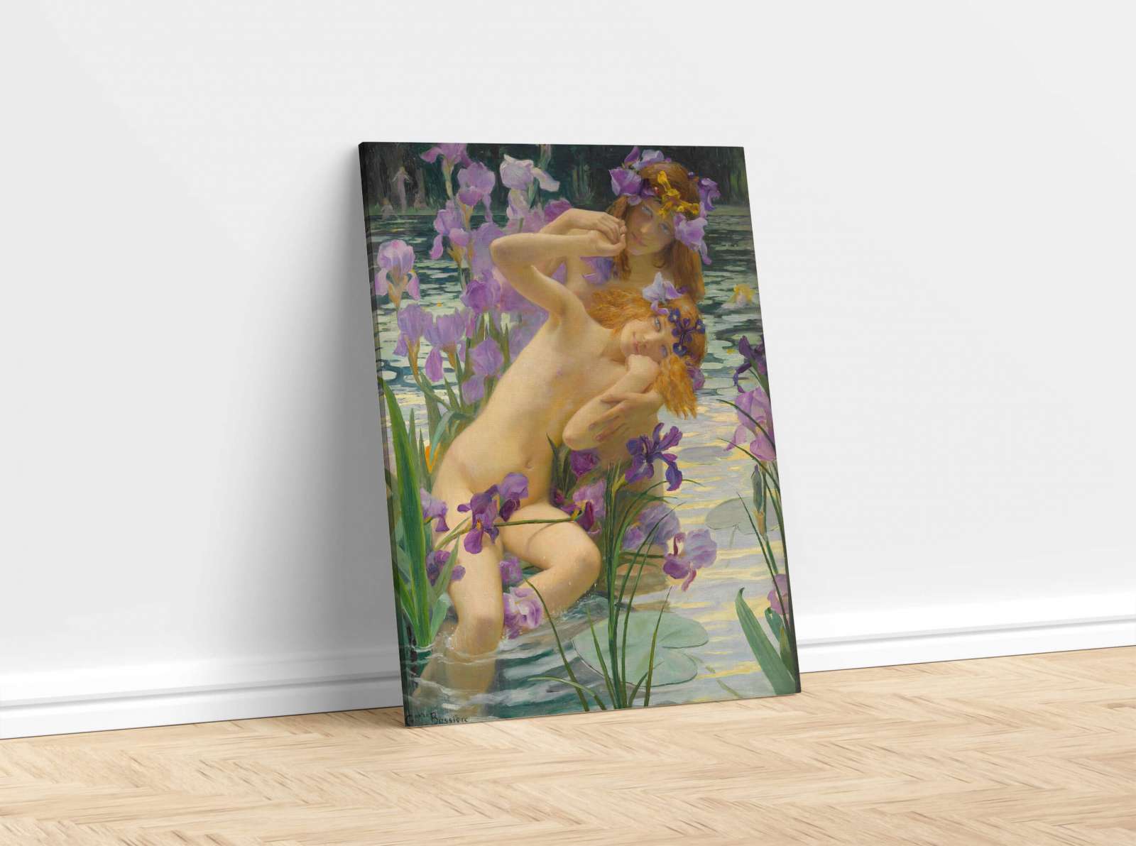 Reprodukcija „Irisai“, Gaston Bussière (1897)