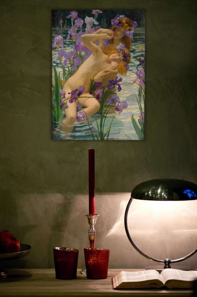 Reprodukcija „Irisai“, Gaston Bussière (1897)