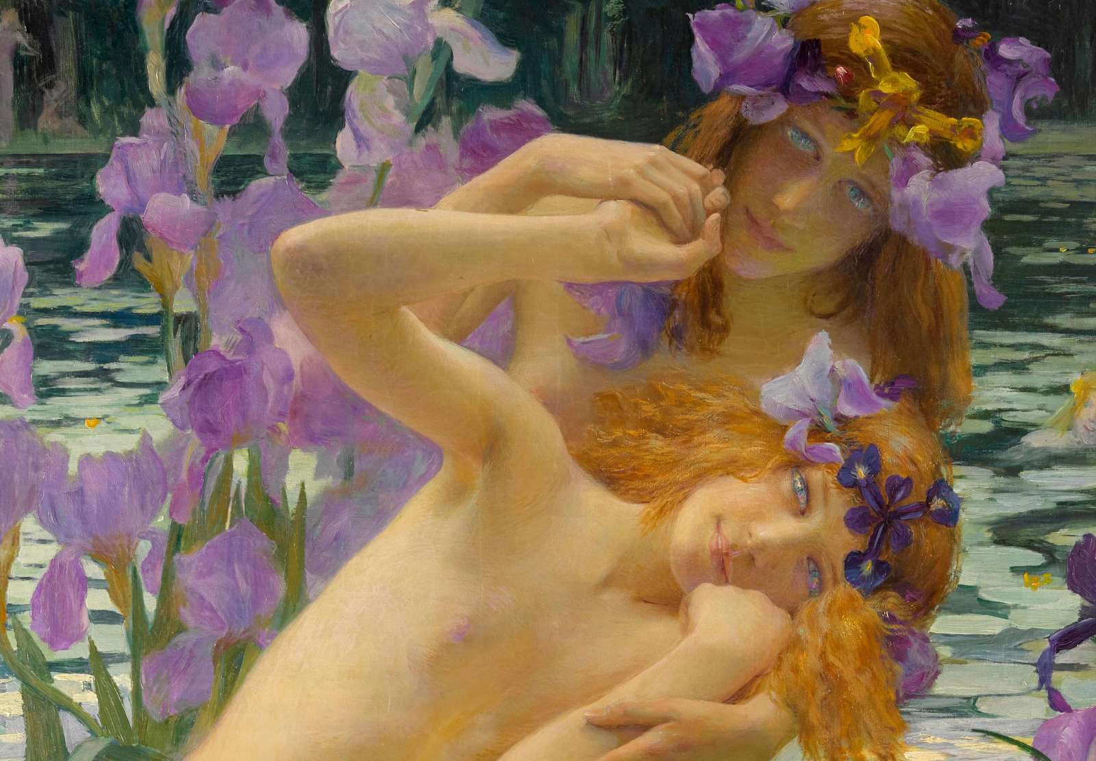 Reprodukcija „Irisai“, Gaston Bussière (1897)