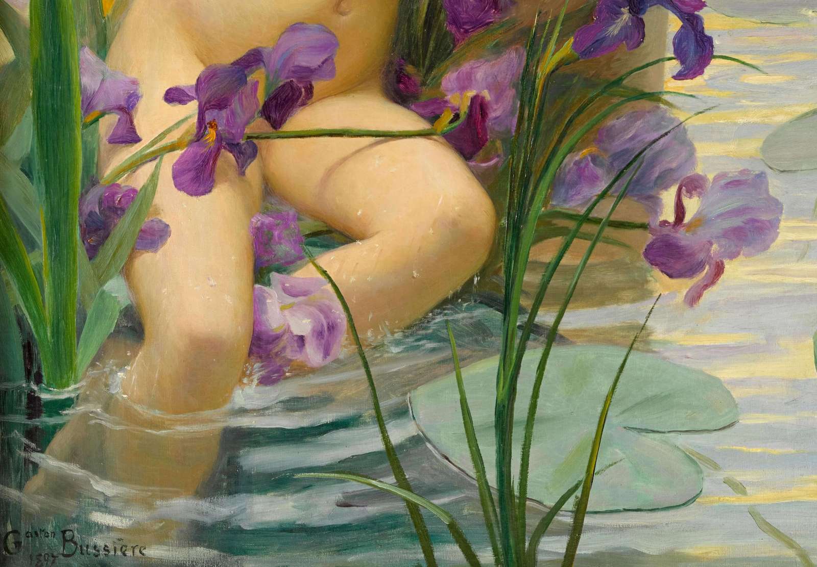 Reprodukcija „Irisai“, Gaston Bussière (1897)