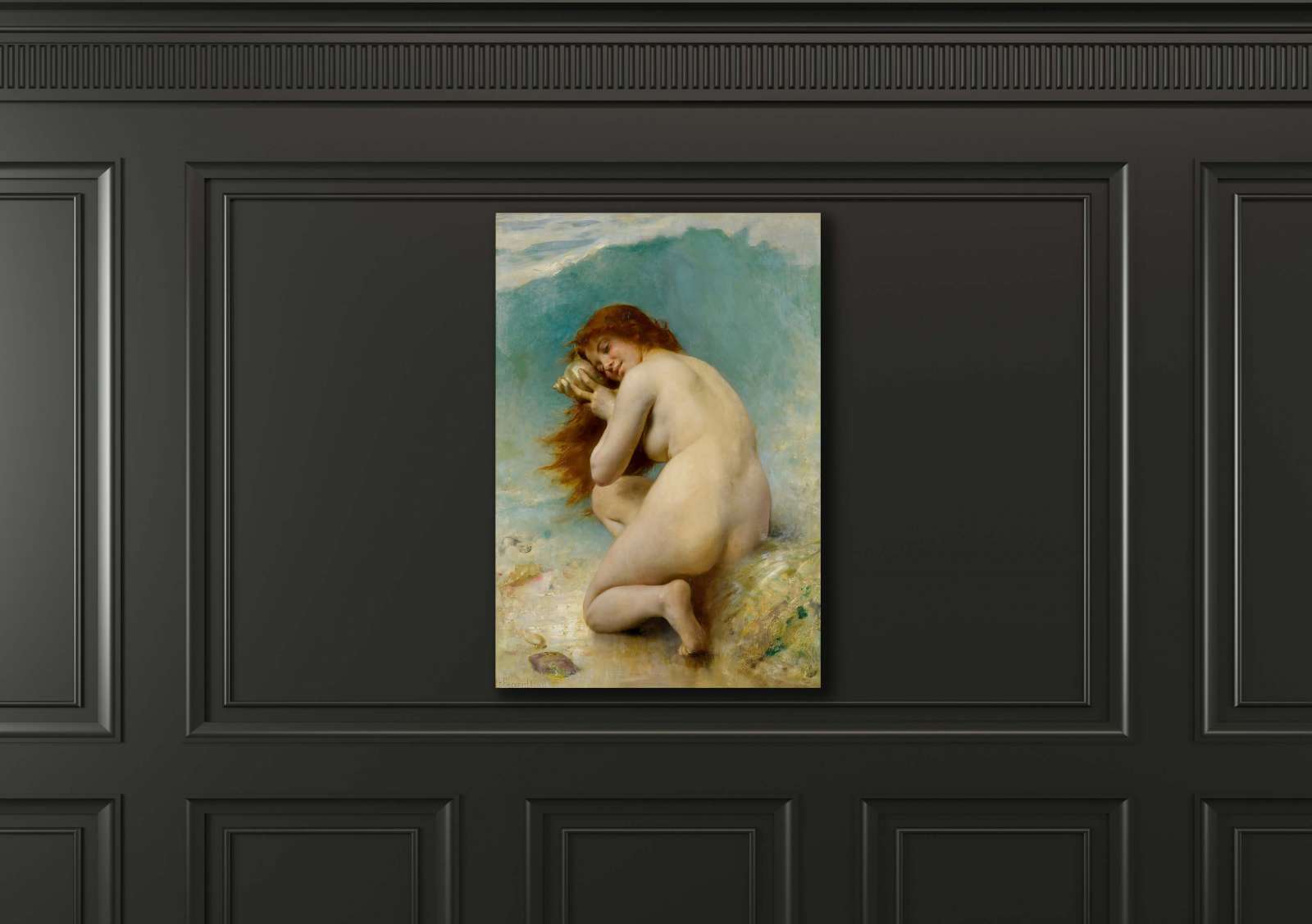 Reprodukcija „Vandens nimfa“, Léon Jean Basile Perrault (1898)