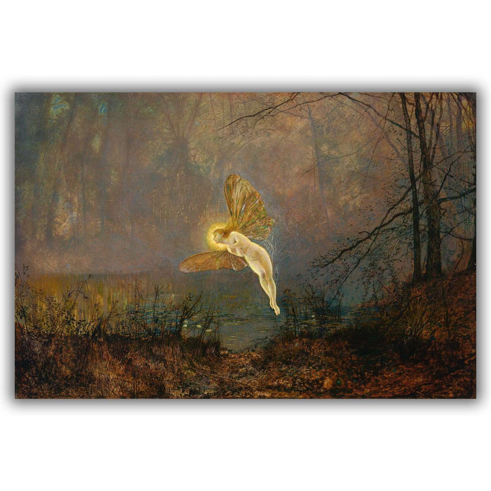 Reprodukcija „Vidurvasario naktis“, John Atkinson Grimshaw (1876)