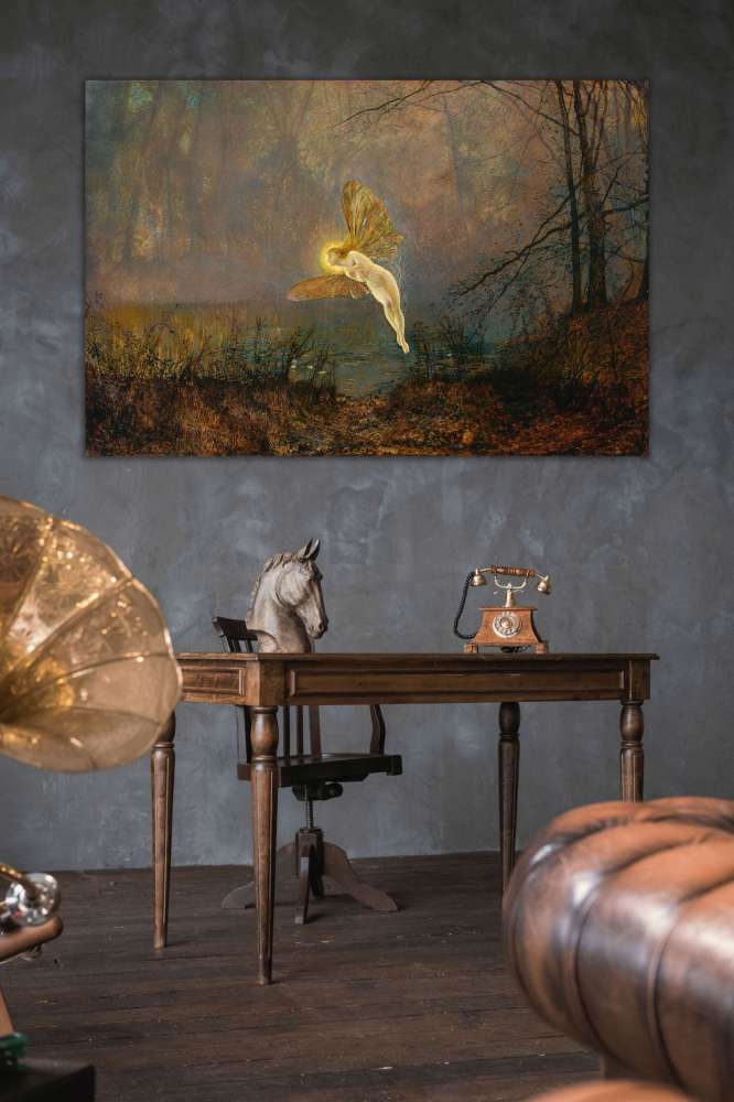 Reprodukcija „Vidurvasario naktis“, John Atkinson Grimshaw (1876)