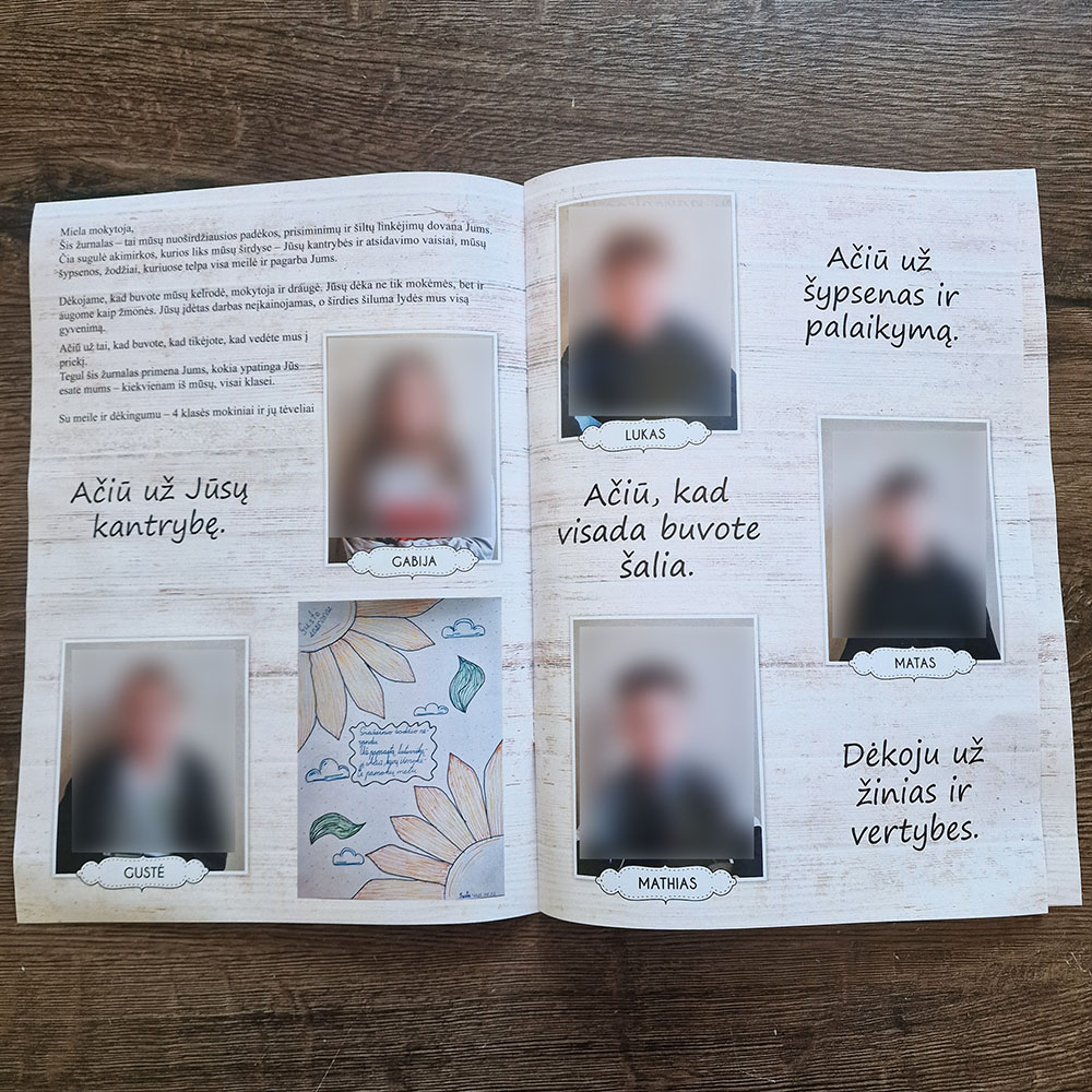 Dovana darželio auklėtojai, mokytojai - personalizuotas žurnalas