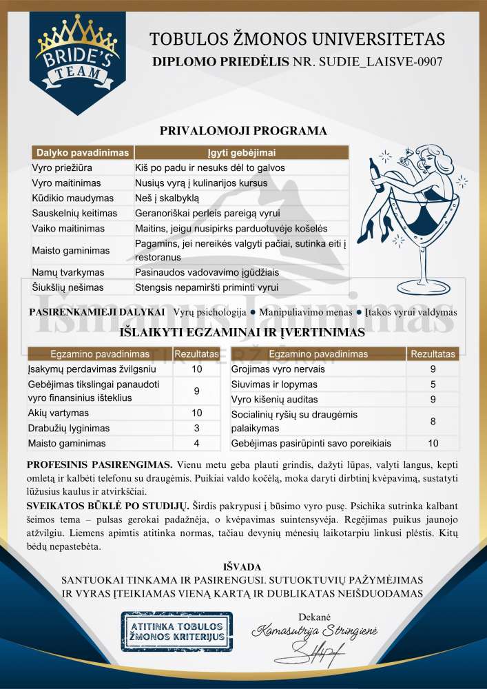 Elektroninis mergvakario diplomas ir jo priedėlis (PDF / PNG / JPG)