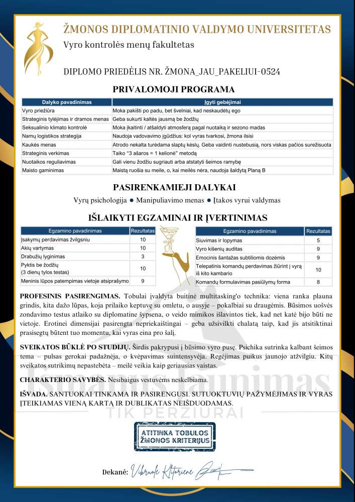 Elektroninis mergvakario diplomas ir jo priedėlis (PDF / PNG / JPG)