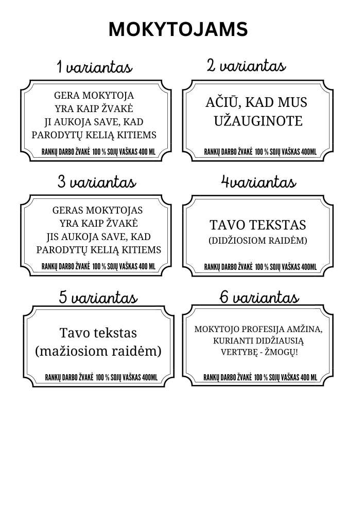 dovanų rinkinys mokytojai