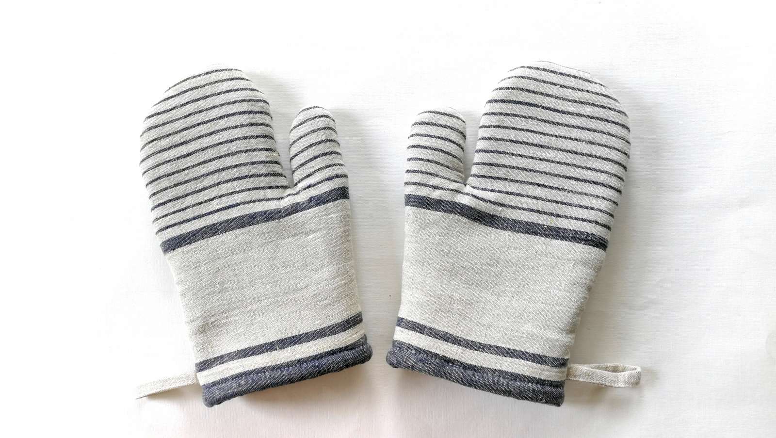 Lininė virtuvinė pirštinė – Tamsiai mėlyna (Navy Blue)