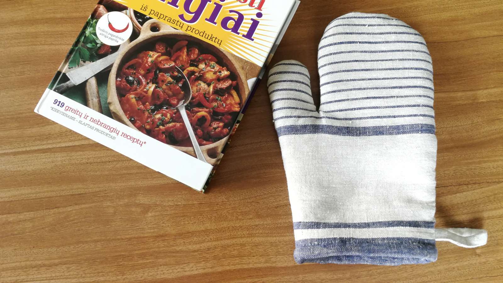 Lininė virtuvinė pirštinė – Tamsiai mėlyna (Navy Blue)
