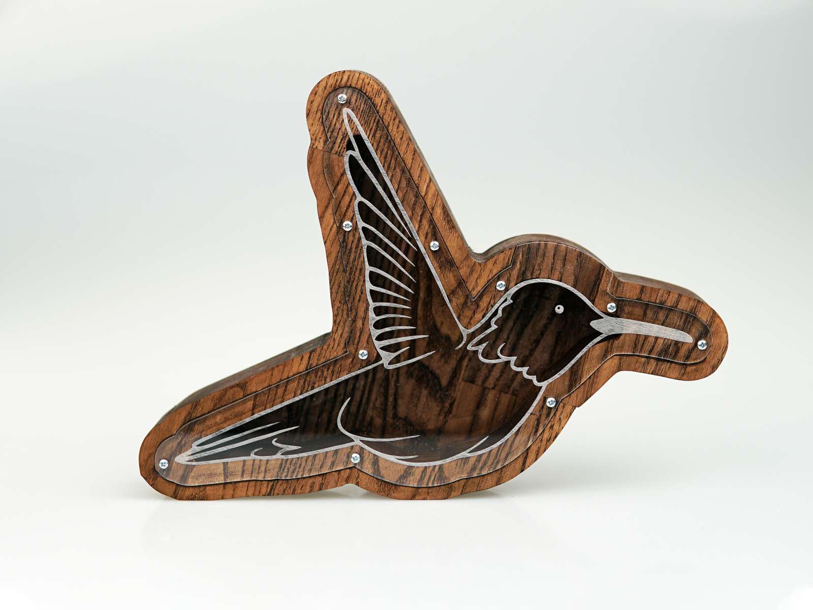 Medinė taupyklė kolibris