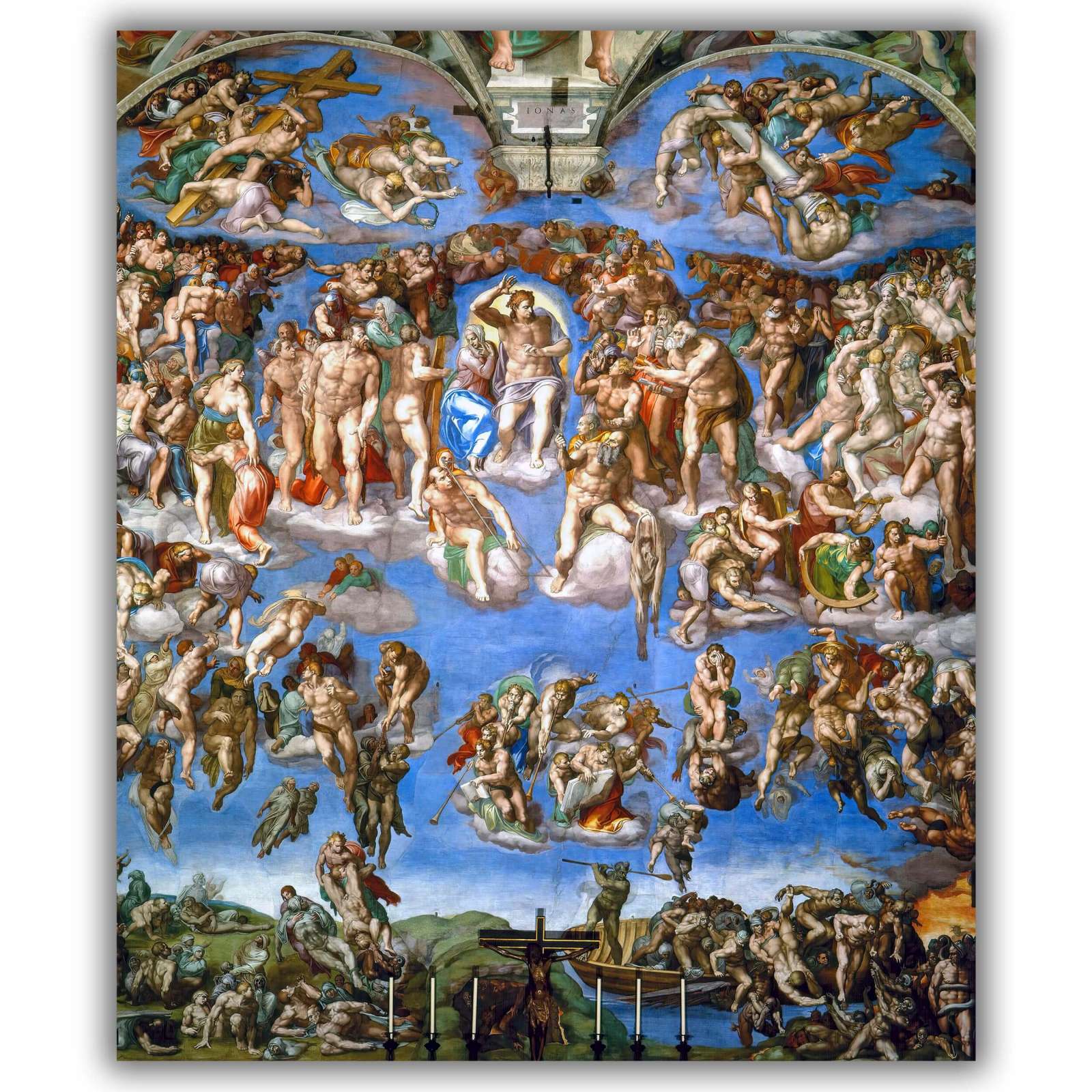 Reprodukcija „Paskutinis teismas“, Michelangelo Buonarroti (1541)