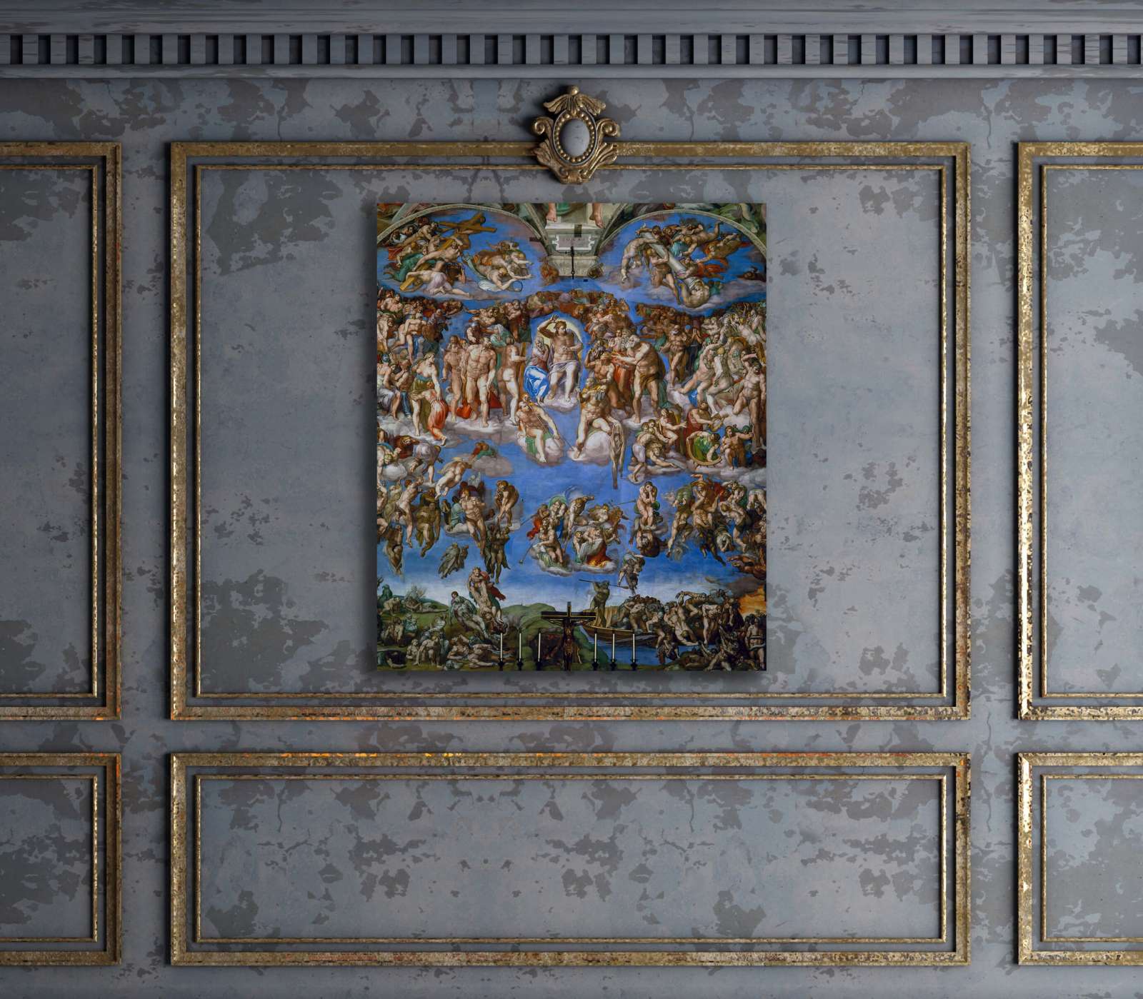 Reprodukcija „Paskutinis teismas“, Michelangelo Buonarroti (1541)