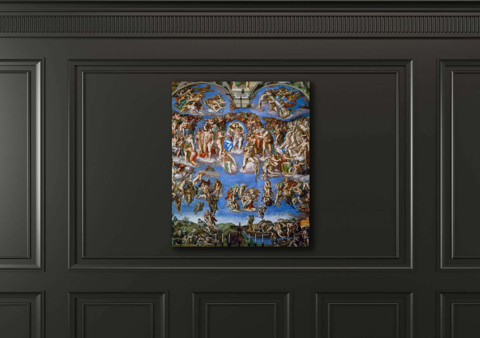 Reprodukcija „Paskutinis teismas“, Michelangelo Buonarroti (1541)