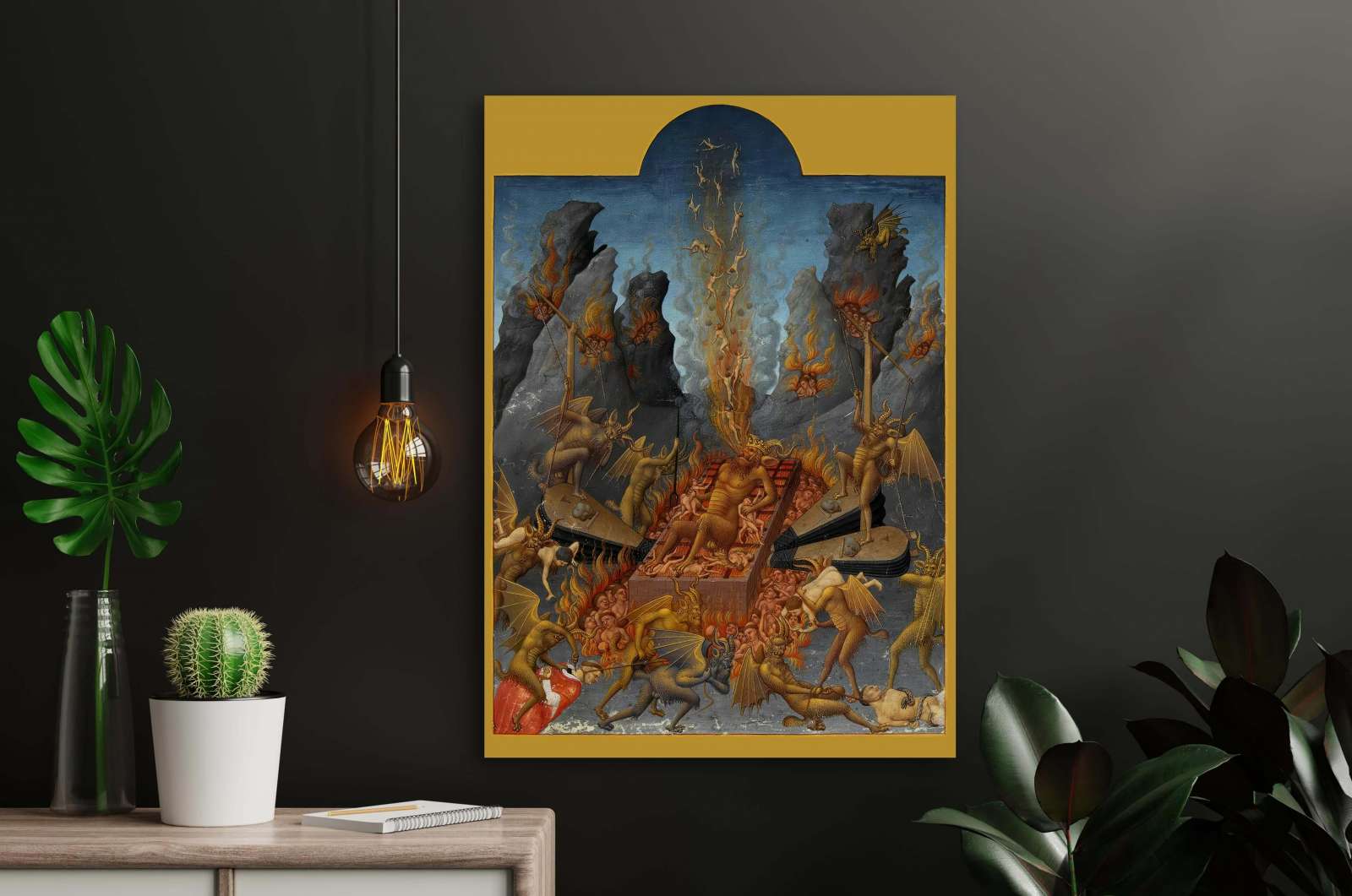 Reprodukcija „Pragaras“, broliai Limbourg  (1411)