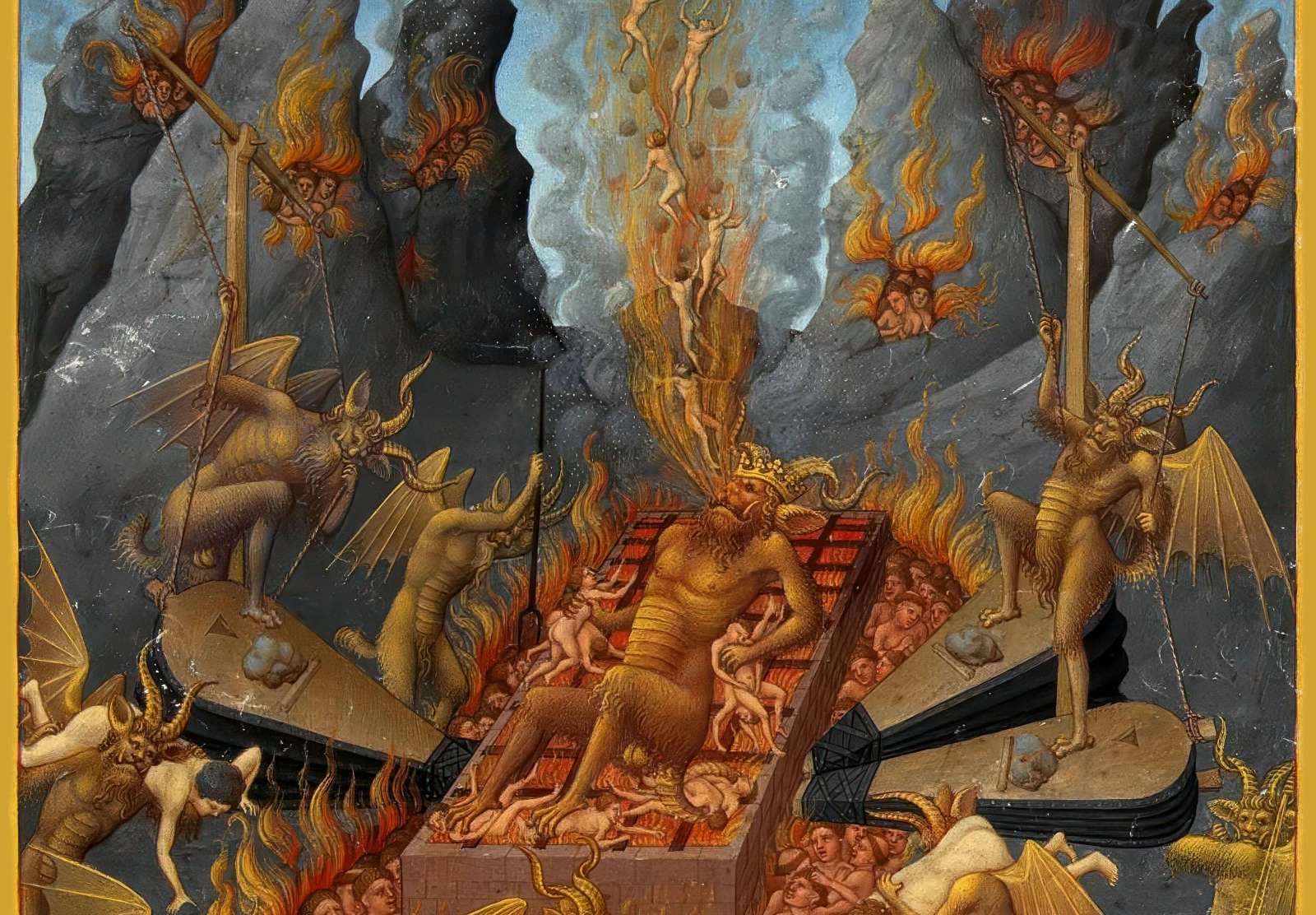 Reprodukcija „Pragaras“, broliai Limbourg  (1411)