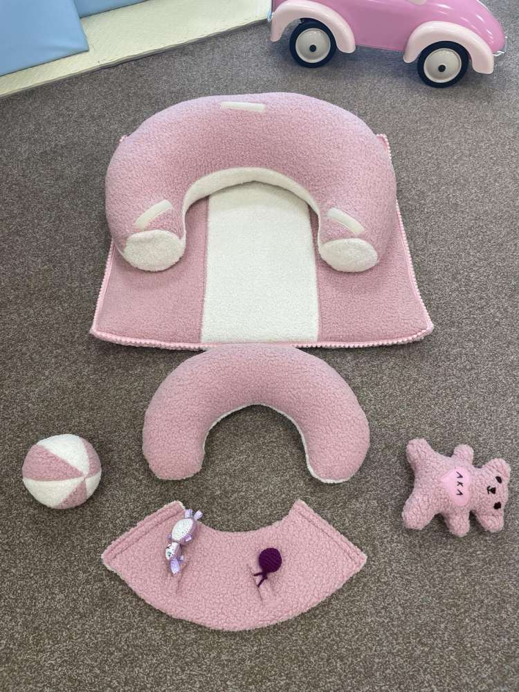 SĖDINUKAS su pailgu kilimėliu 75x65 cm ,,Teddy vandenynas,,