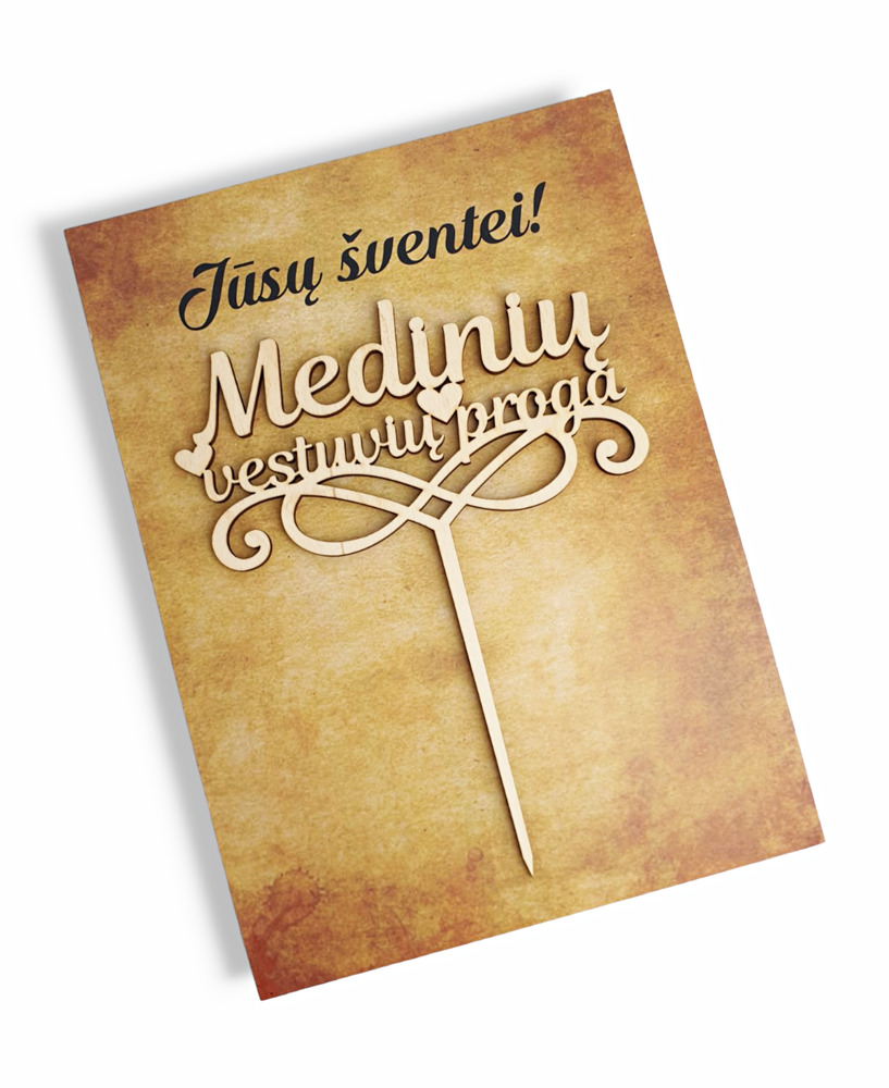 Smeigtukas-toperis „Medinių vestuvių proga“