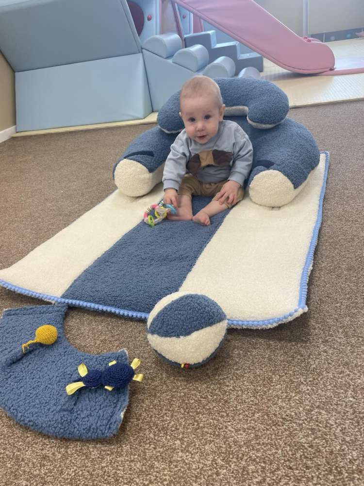 SĖDINUKAS su ilgu kilimėliu ,,Teddy vandenynas,,