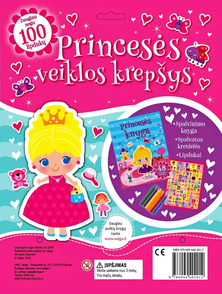 “Princesės. Veiklos krepšys”, 3+