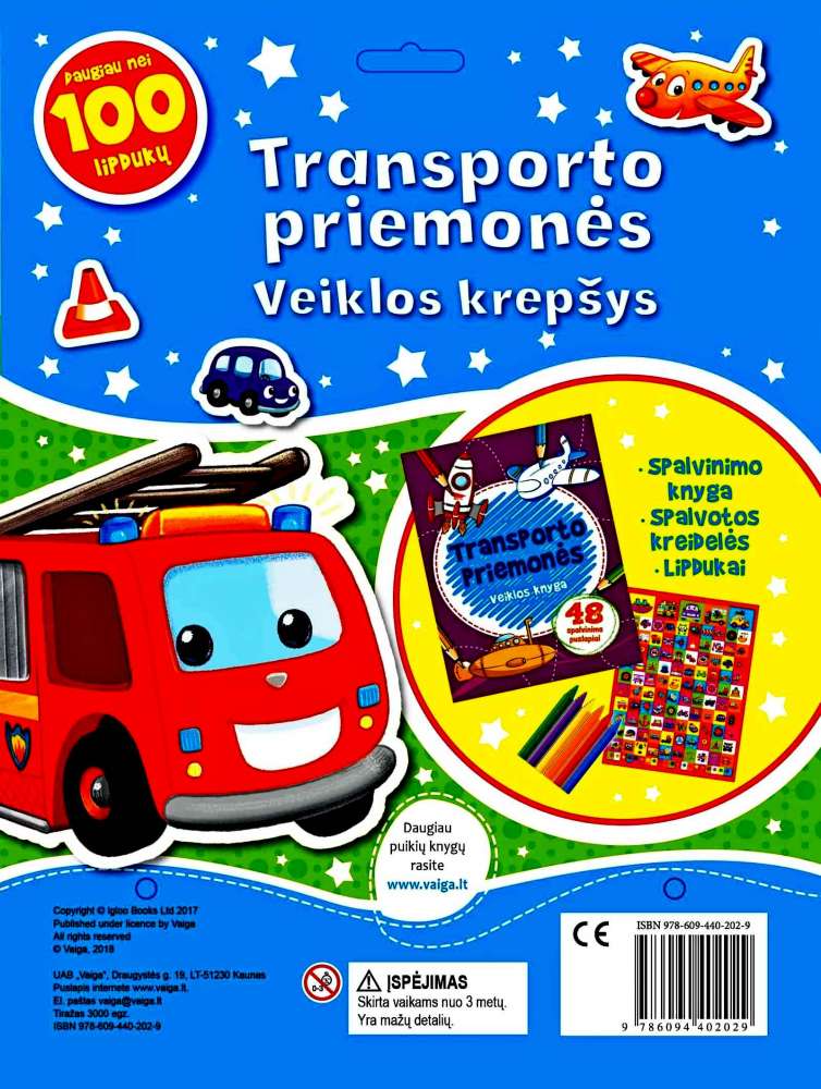 “Transporto priemonės. Veiklos krepšys”, 3+