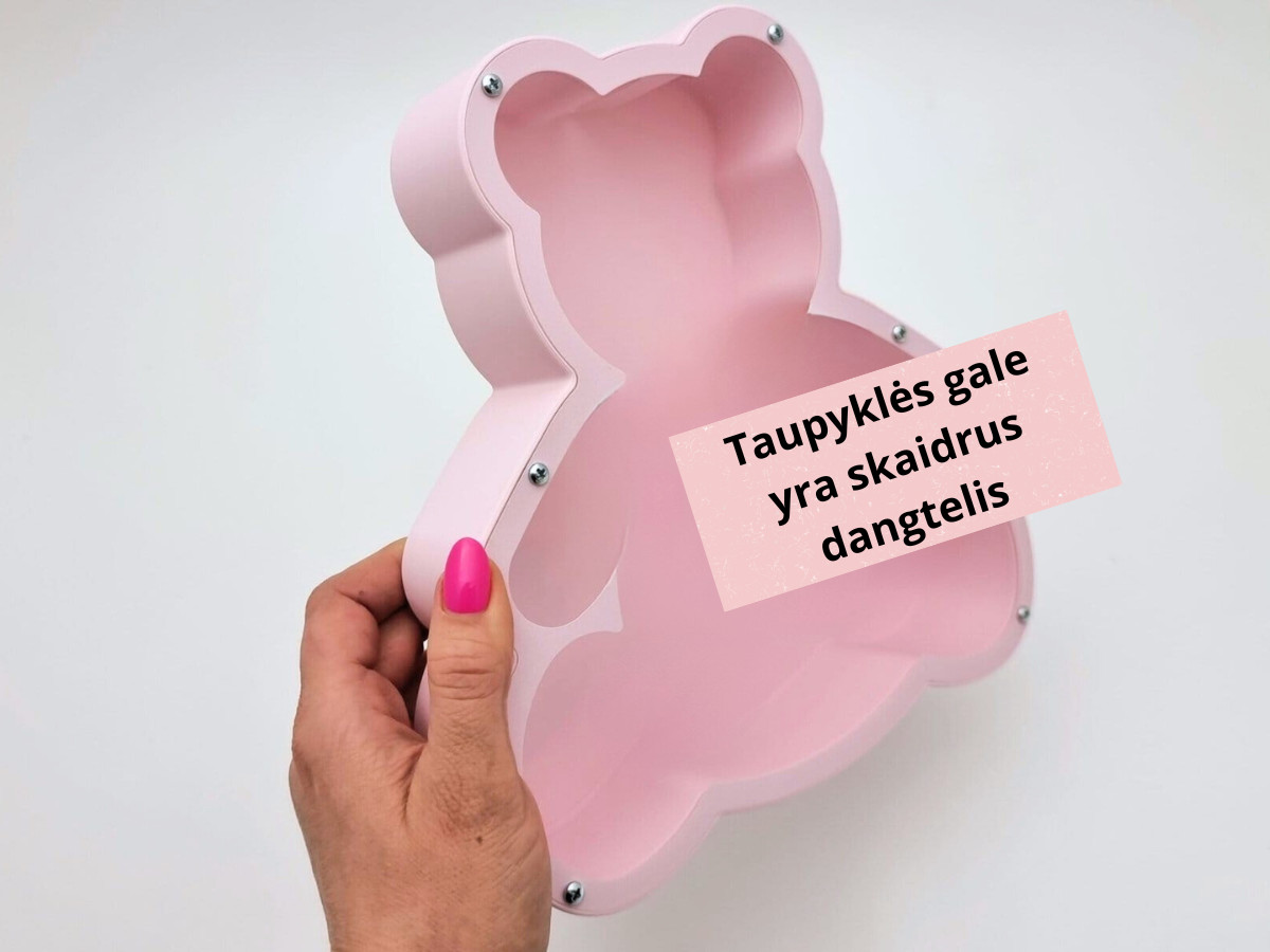 Taupyklė rožinis meškinas