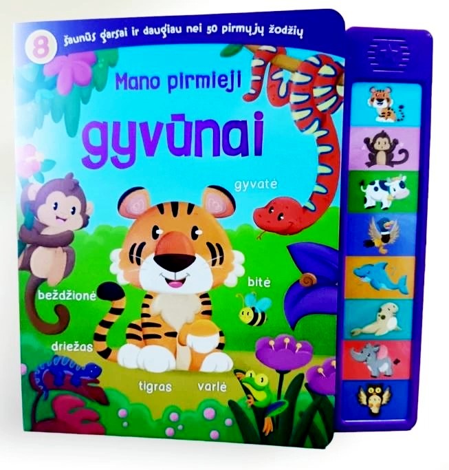 „Mano pirmieji gyvūnai“ (su 8 garsais), 12+ mėn.