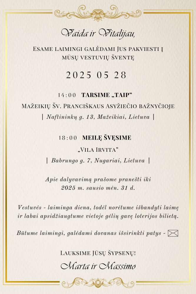 Skaitmeninis vestuvių kvietimas (PDF / PNG / JPG failas spaudai)