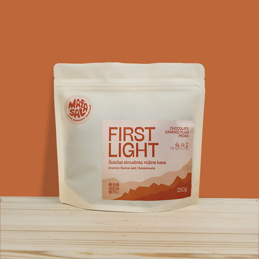 „First light“ kava 250g pupelėmis
