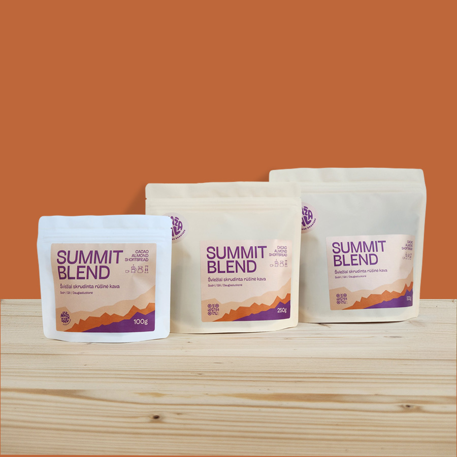 „Summit blend“  kava 250g pupelės