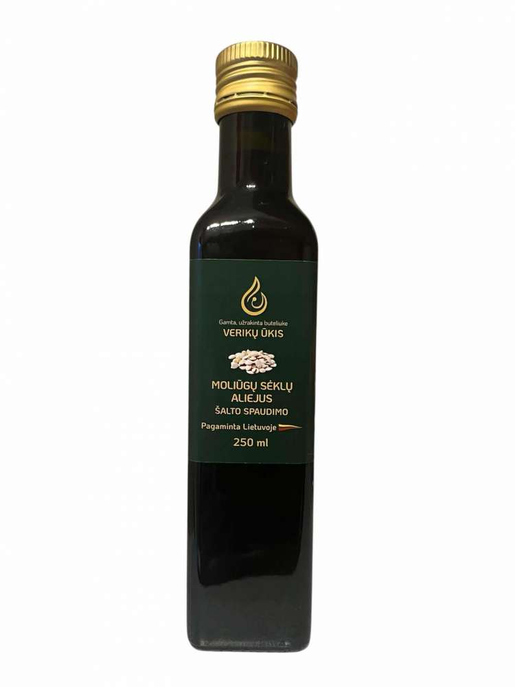 MOLIŪGŲ SĖKLŲ šalto spaudimo aliejus 250ml