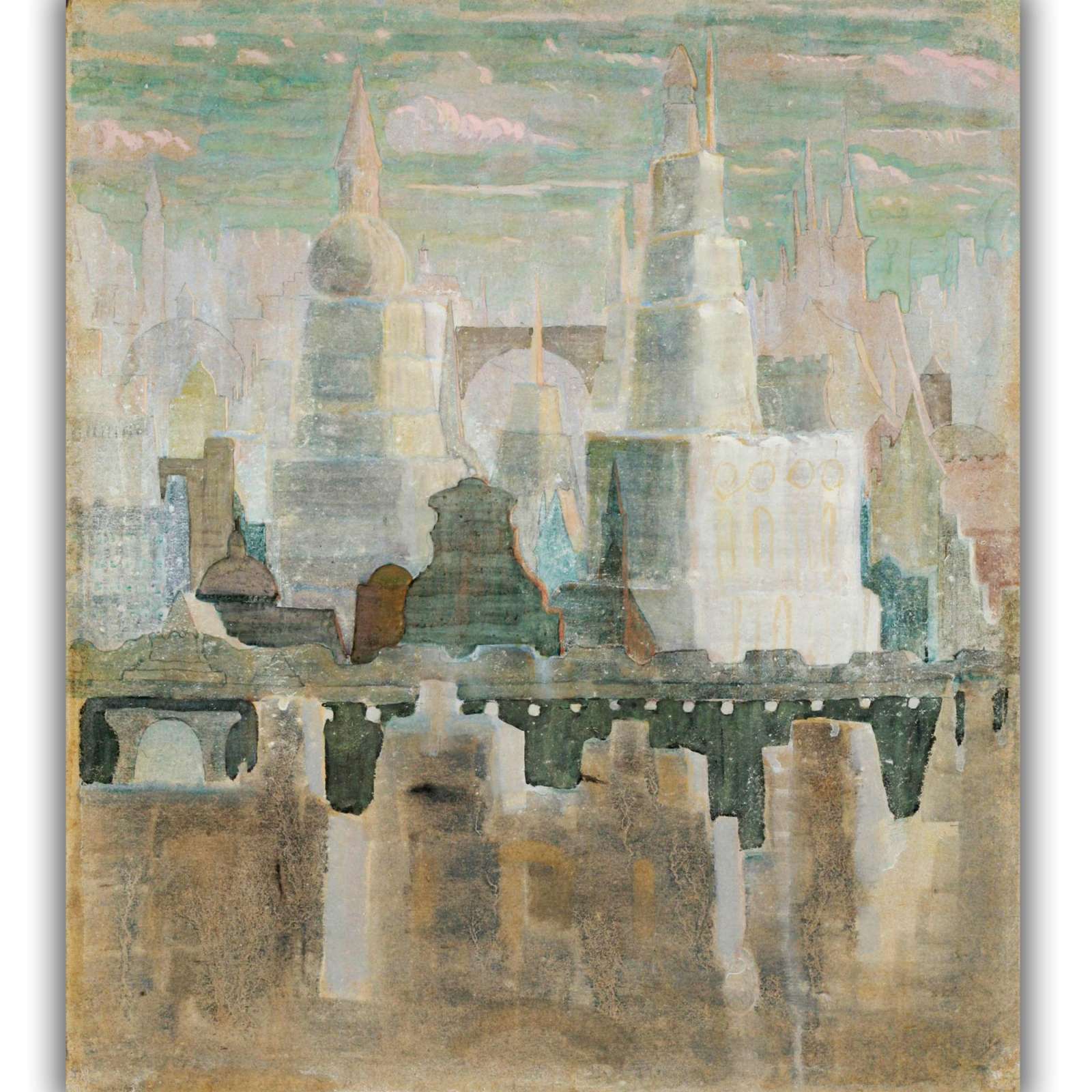 Reprodukcija „Miestas“, Mikalojus Konstantinas Čiurlionis (1908)