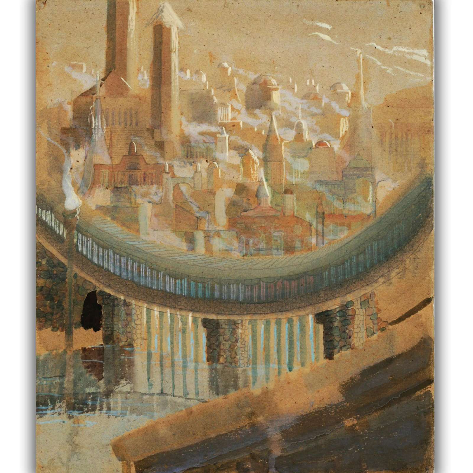 Reprodukcija „Miestas II“, Mikalojus Konstantinas Čiurlionis (1908)