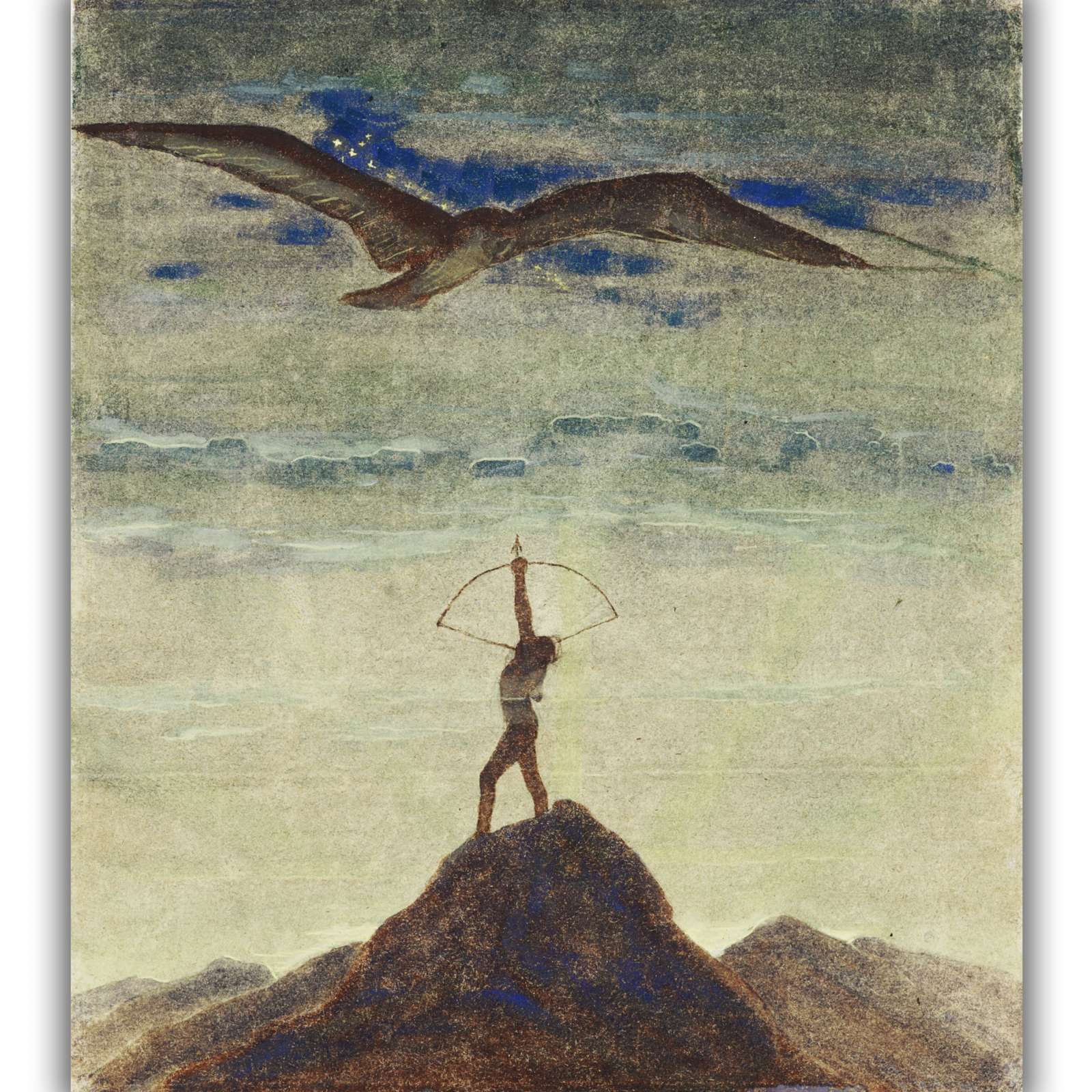 Reprodukcija „Saulė eina Šaulio ženklu“, Mikalojus Konstantinas Čiurlionis (1907)