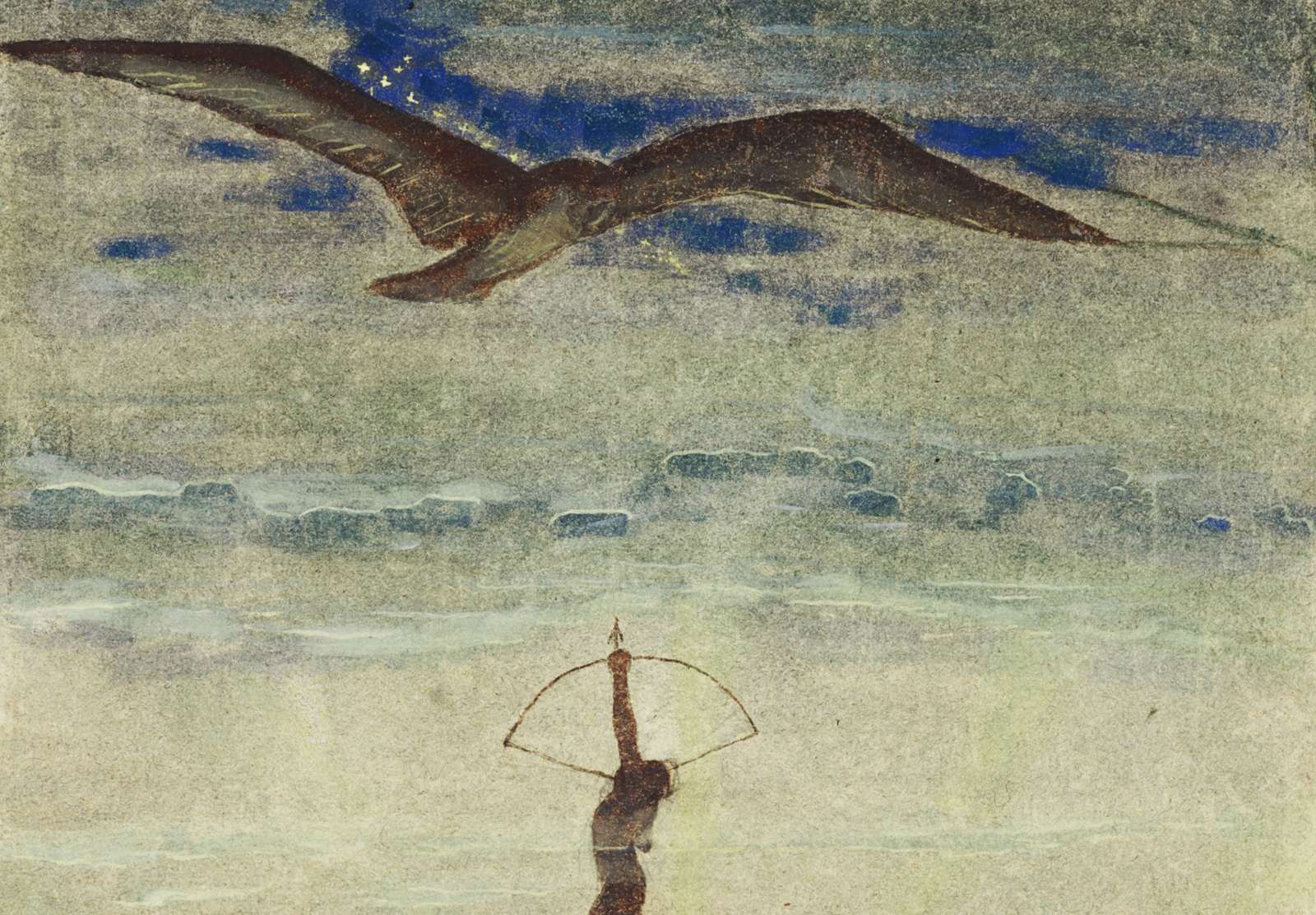 Reprodukcija „Saulė eina Šaulio ženklu“, Mikalojus Konstantinas Čiurlionis (1907)