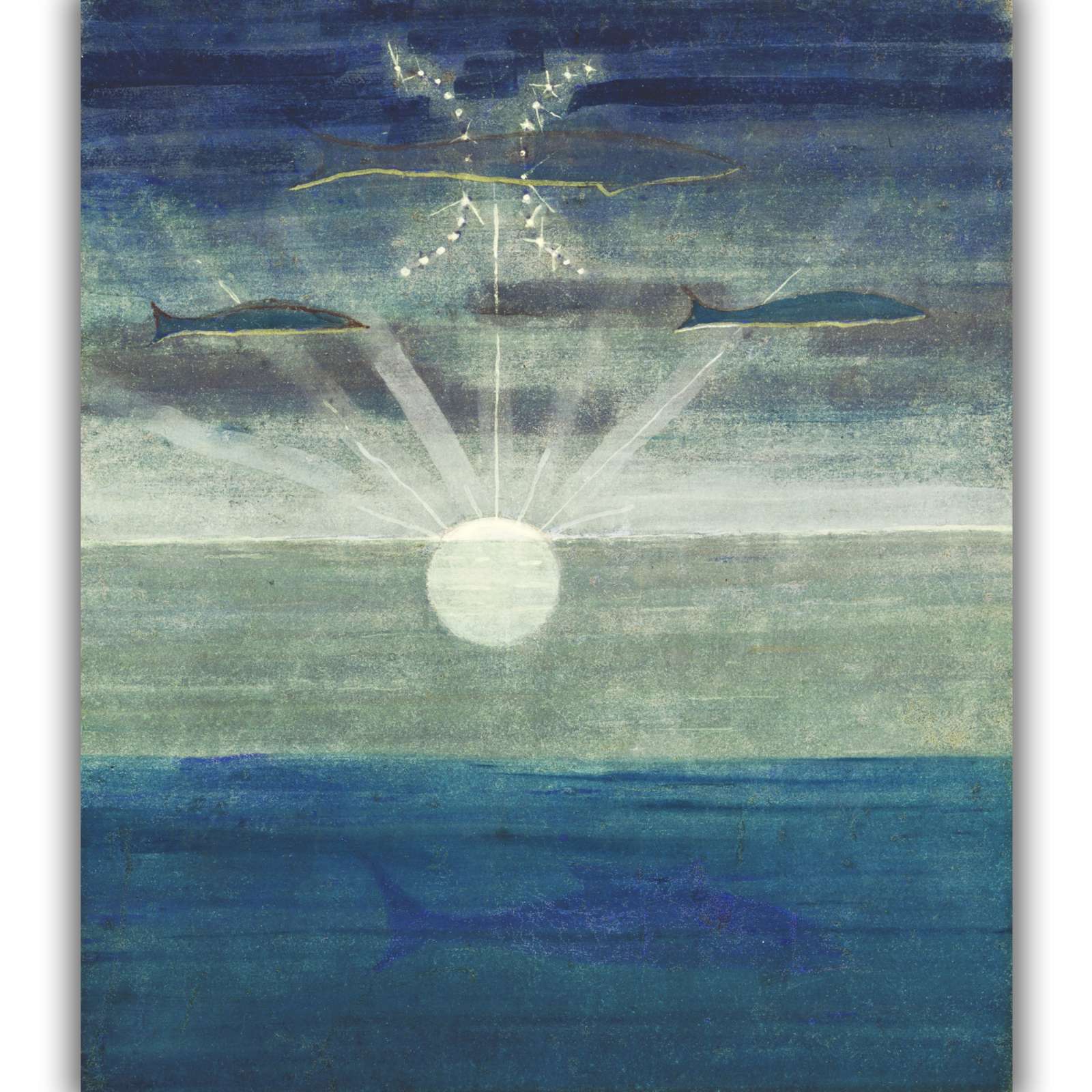 Reprodukcija „Saulė eina Žuvų ženklu“, Mikalojus Konstantinas Čiurlionis (1907)