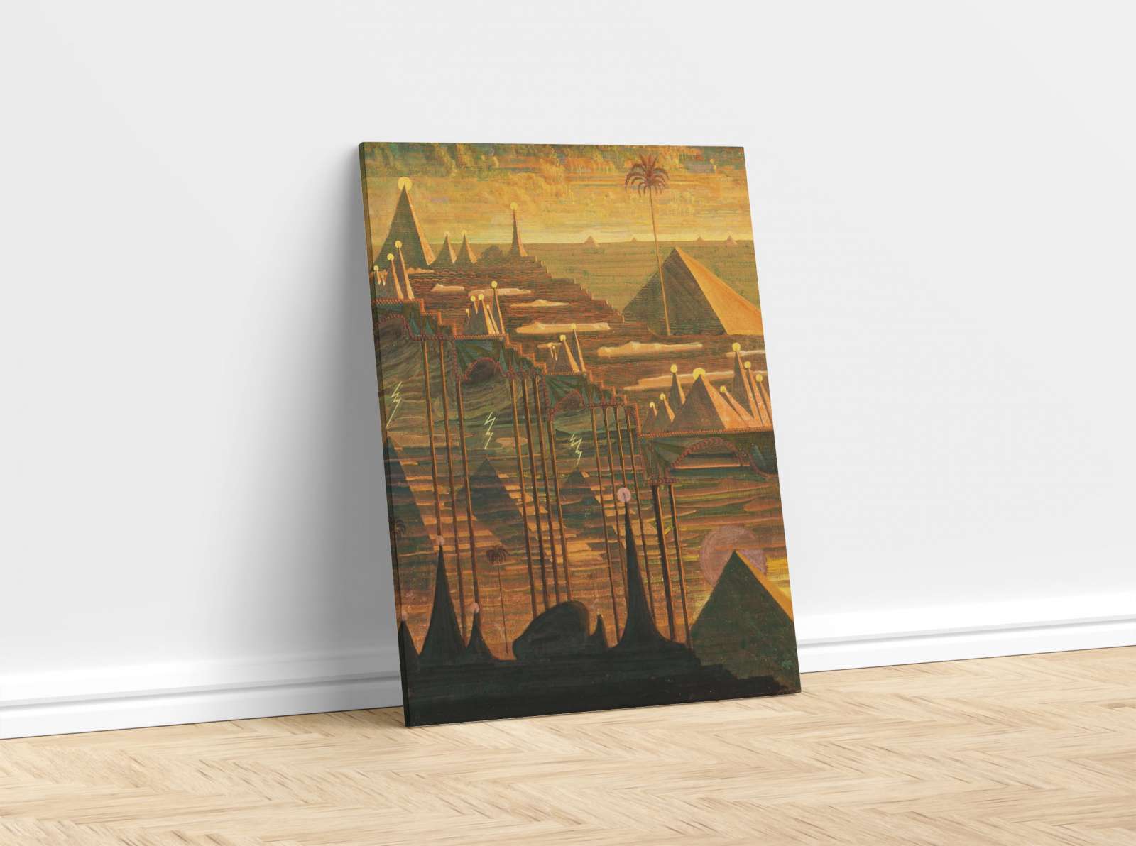 Reprodukcija „Piramidžių sonata Allegro“, Mikalojus Konstantinas Čiurlionis (1909)