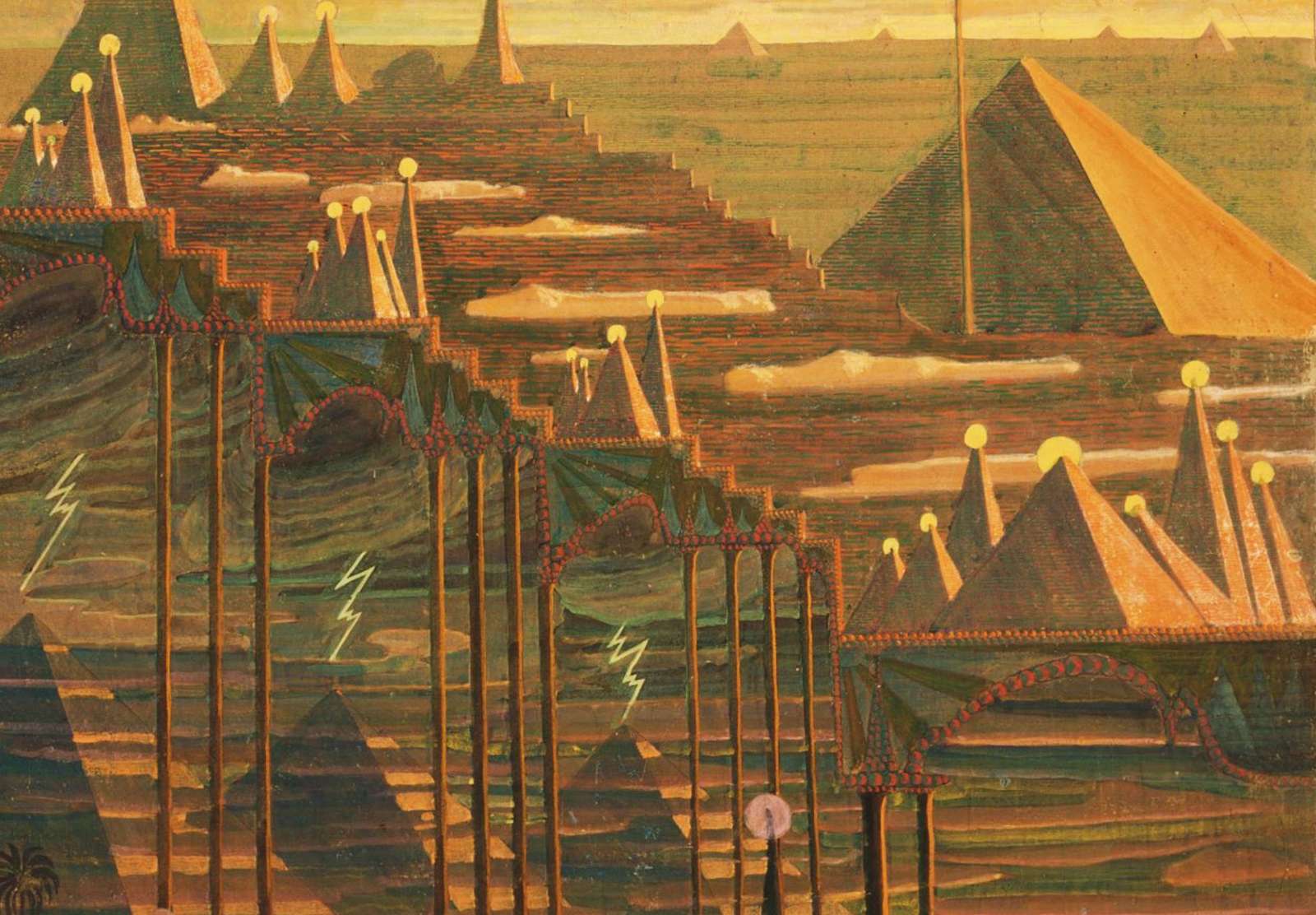 Reprodukcija „Piramidžių sonata Allegro“, Mikalojus Konstantinas Čiurlionis (1909)