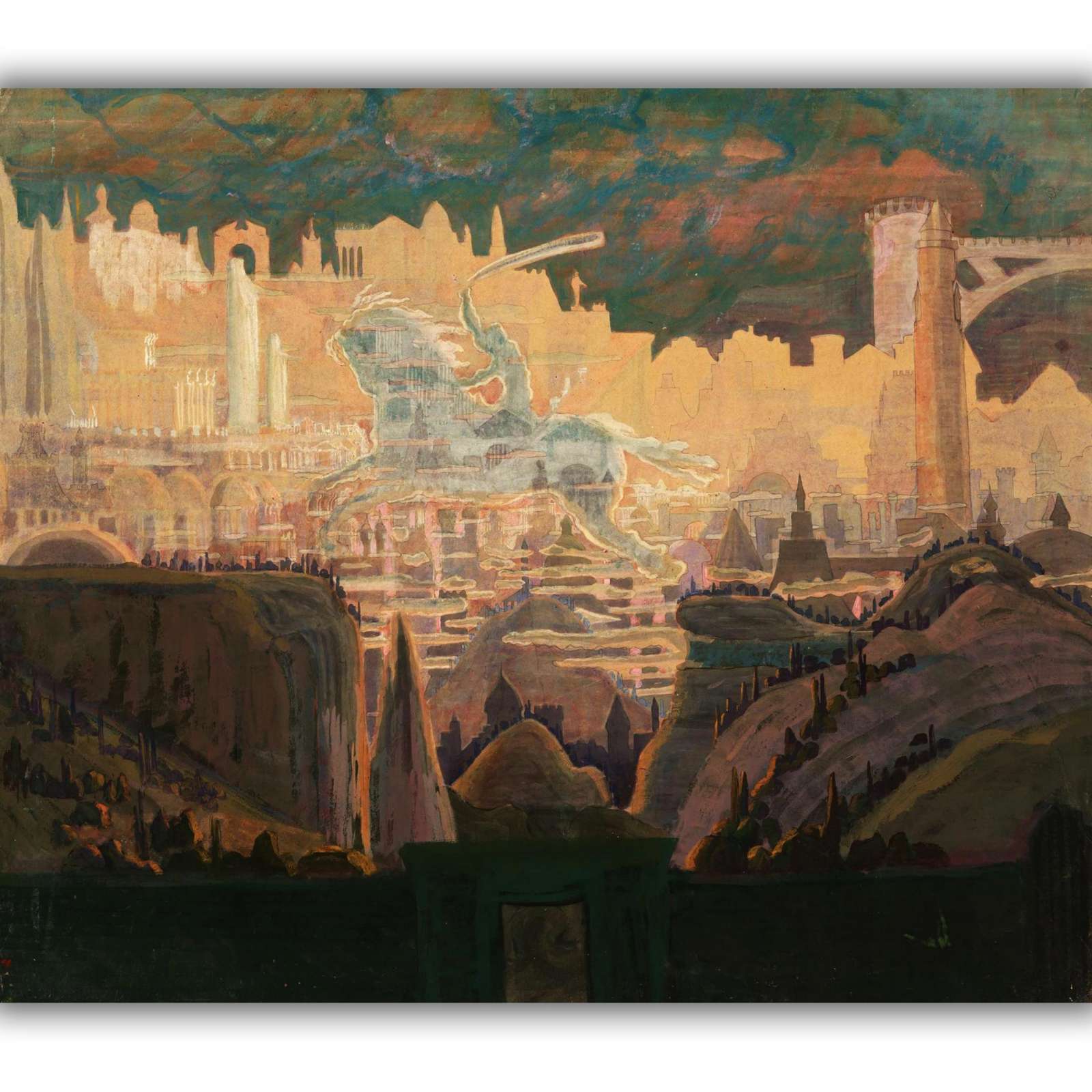 Reprodukcija „Vyčio preliudas“, Mikalojus Konstantinas Čiurlionis (1909)