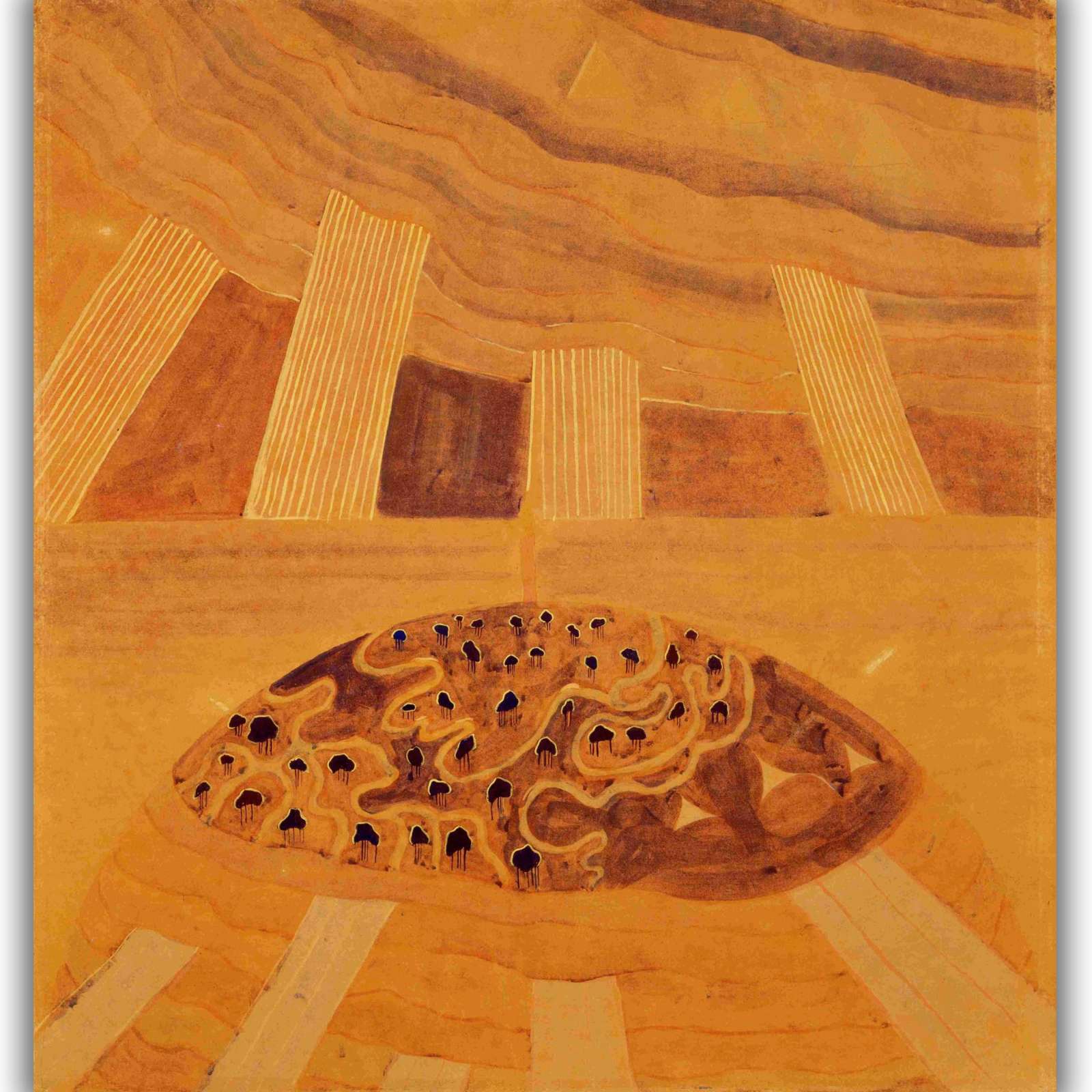 Reprodukcija „Saulės sonata Andante“, Mikalojus Konstantinas Čiurlionis (1907)