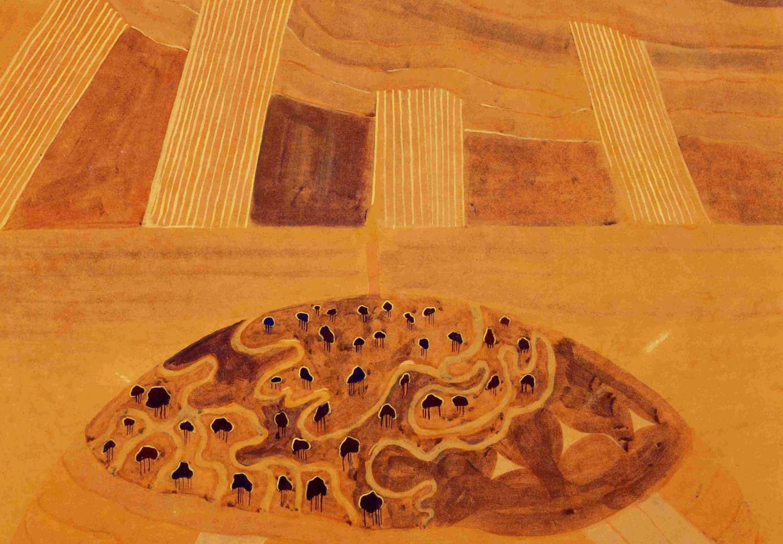Reprodukcija „Saulės sonata Andante“, Mikalojus Konstantinas Čiurlionis (1907)