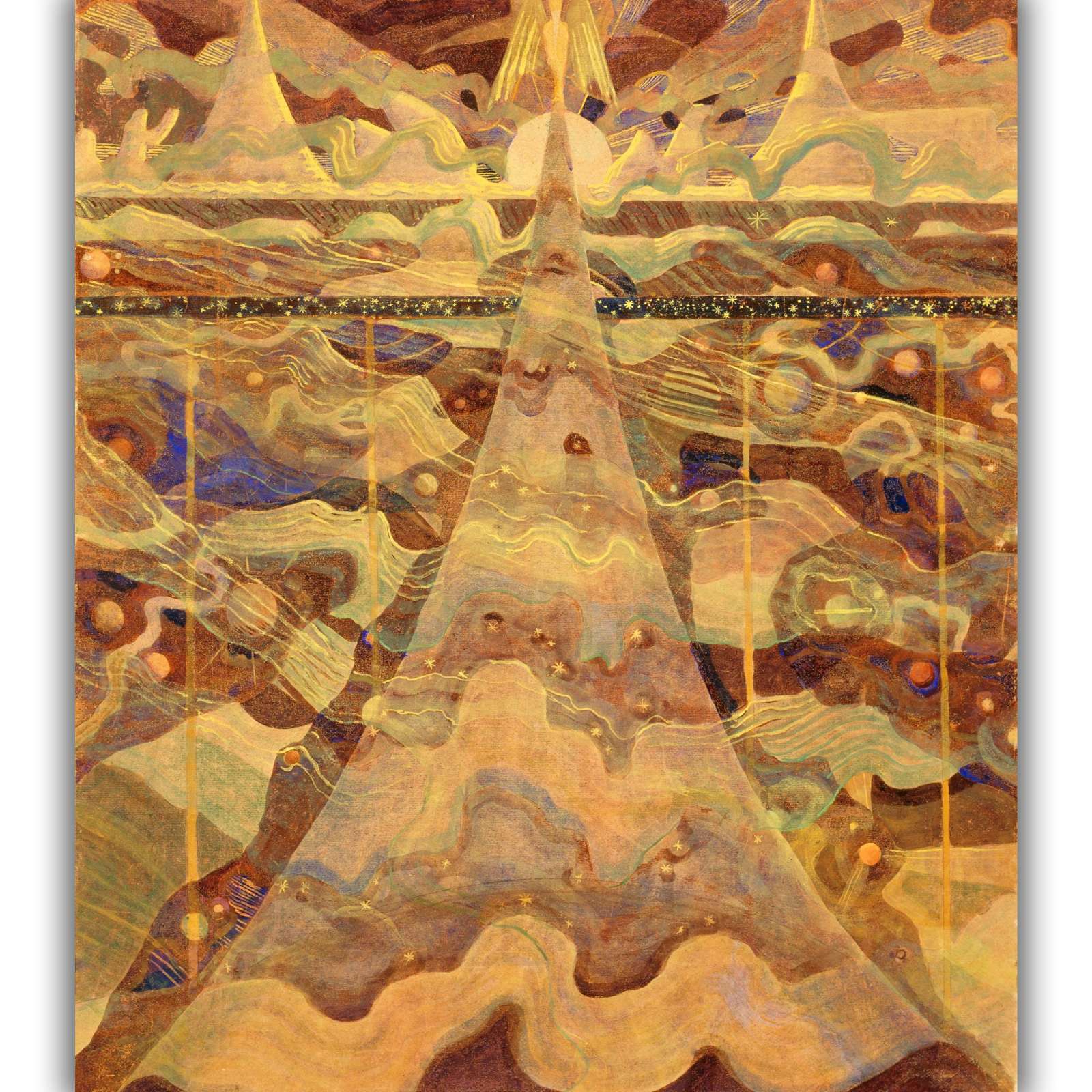 Reprodukcija „Žvaigždžių Sonata Allegro“, Mikalojus Konstantinas Čiurlionis (1908)