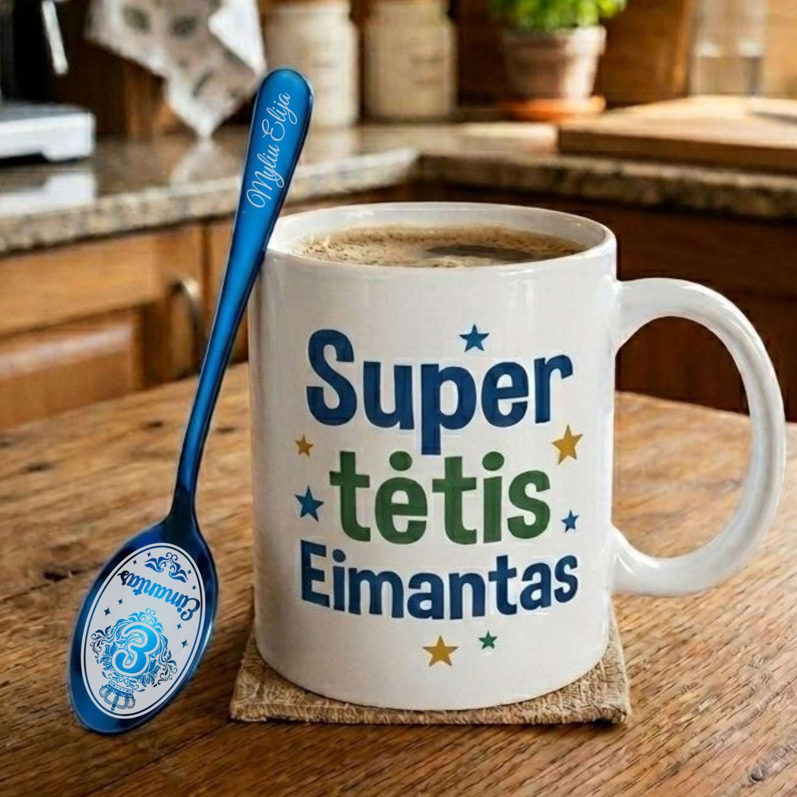 Puodelis ir šaukštelis - Super tėtis Puodelis ir šaukštelis - Super tėtis
