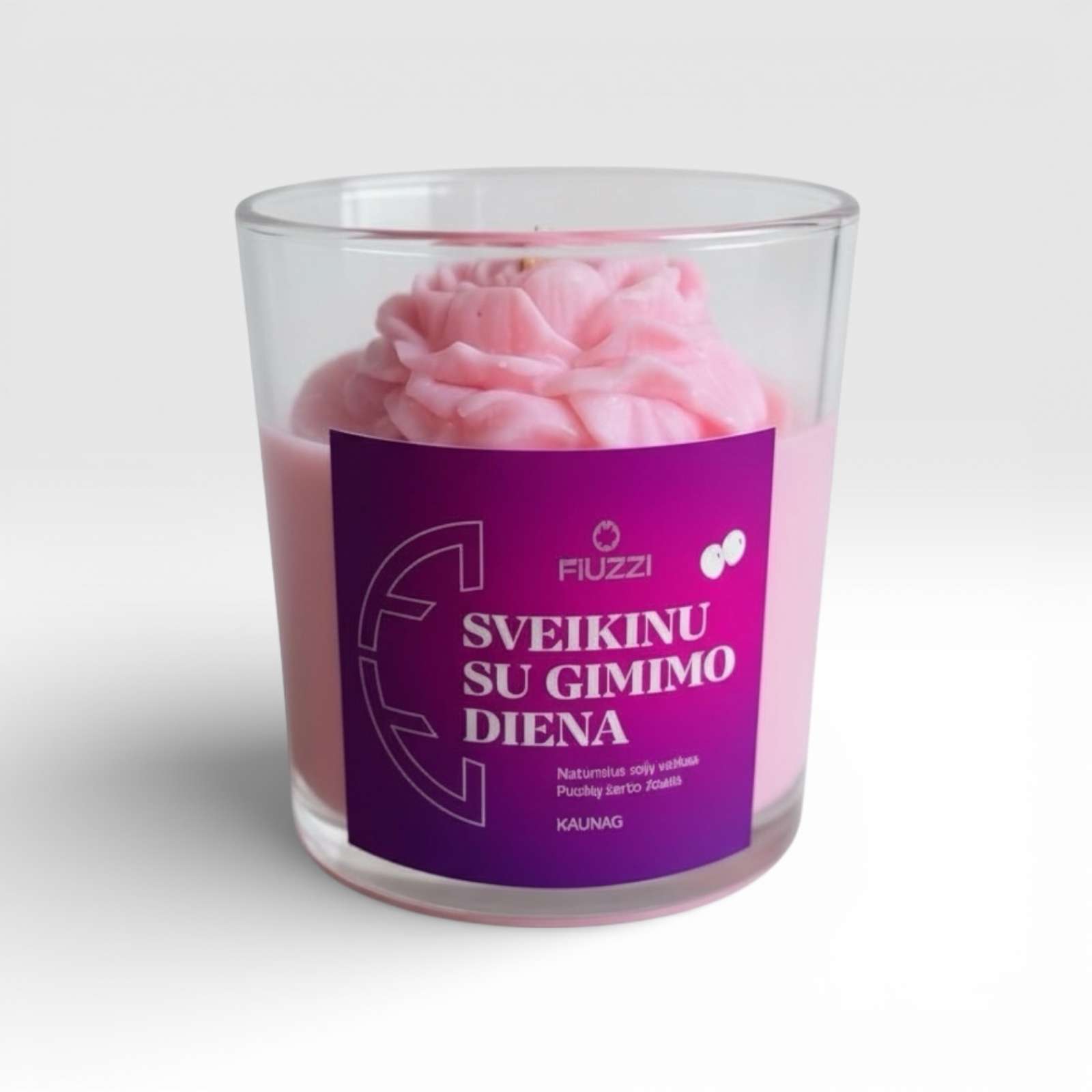 SOJŲ IR KOKOSŲ VAŠKO ŽVAKĖ „SU GIMIMO DIENA“ | 270 ML SOJŲ IR KOKOSŲ VAŠKO ŽVAKĖ „SU GIMIMO DIENA“ | 270 ML