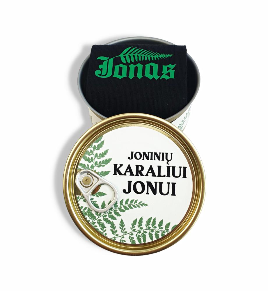 Dovana konservų skardinėje „Joninių karaliui Jonui“ Dovana konservų skardinėje „Joninių karaliui Jonui“