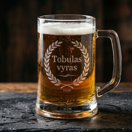 Graviruotas alaus bokalas „Tobulas vyras" – ironiška dovana vyrui Graviruotas alaus bokalas „Tobulas vyras" – ironiška dovana vyrui