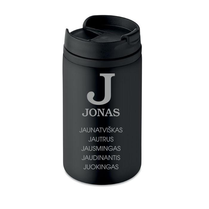 Juodas Termo puodelis „Jonas“ Juodas Termo puodelis „Jonas“