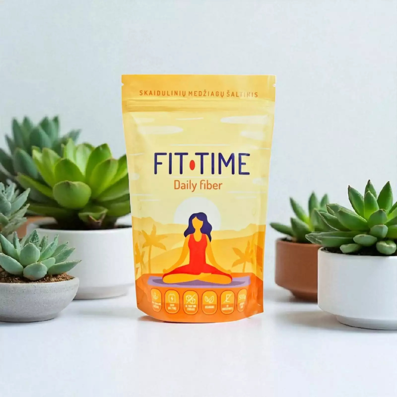 FIT•TIME skaidulinių medžiagų mišinys su margainiu, 500 g FIT•TIME skaidulinių medžiagų mišinys su margainiu, 500 g