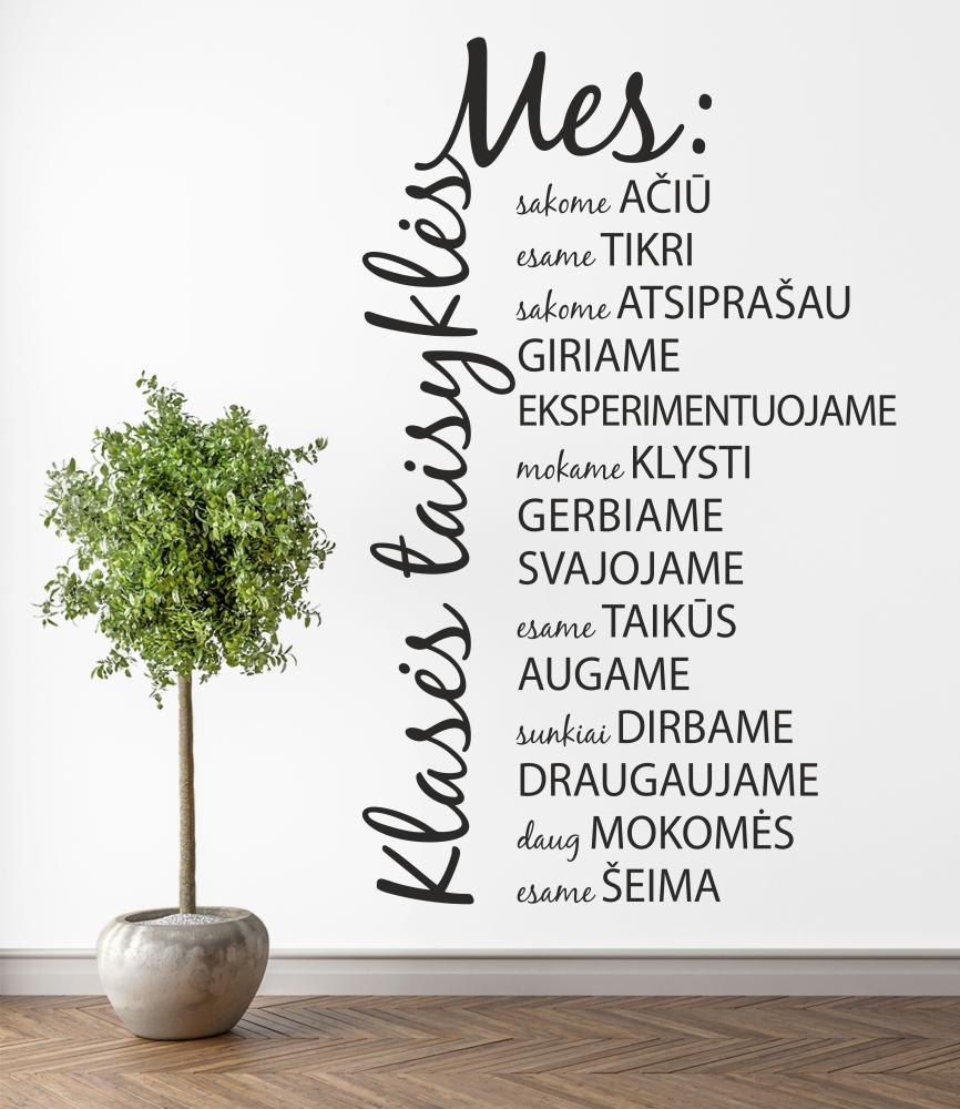 Sienos lipdukas „Klasės taisyklės“ Sienos lipdukas „Klasės taisyklės“