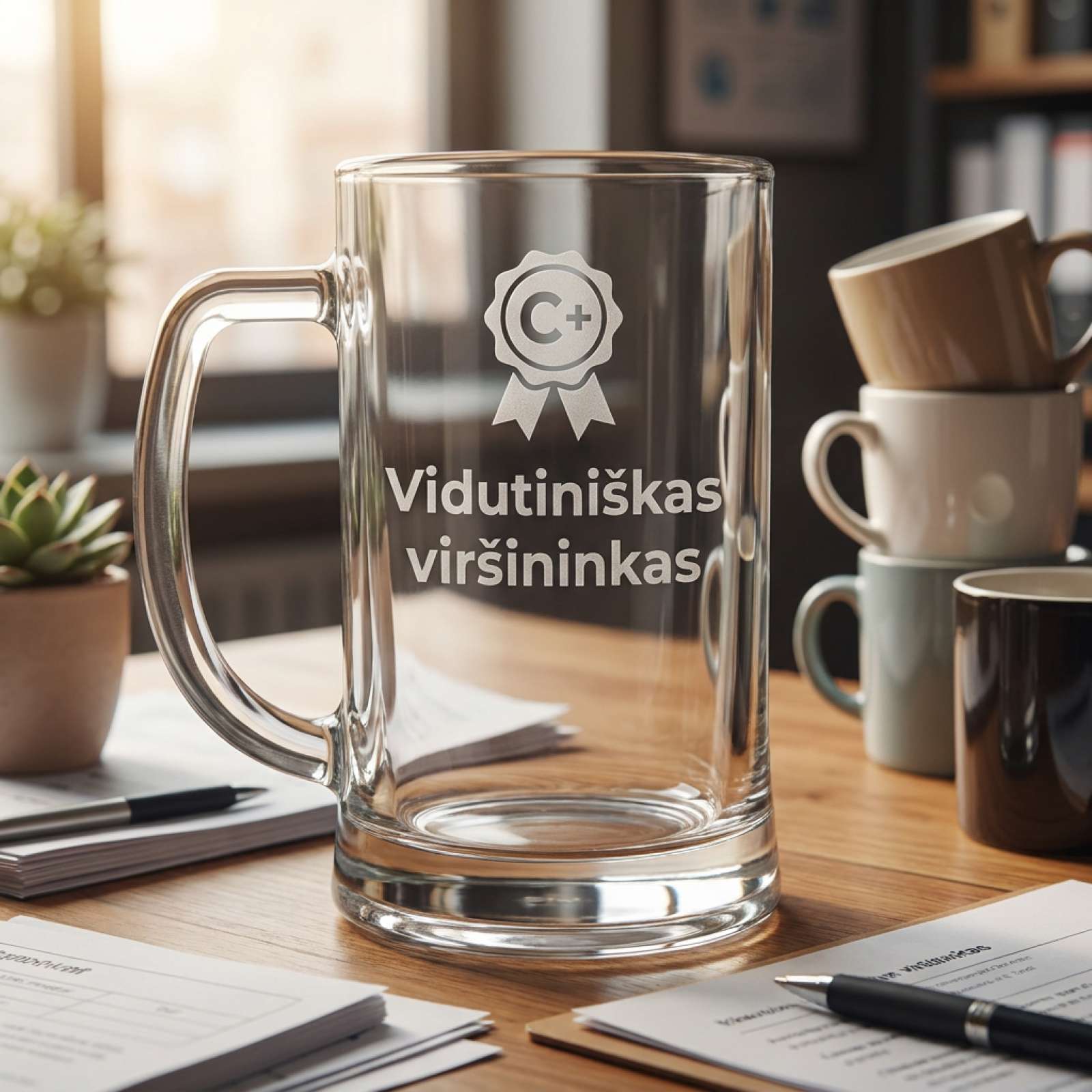 Alaus bokalas „Vidutiniškas viršininkas“ – šmaikšti dovana bosui Alaus bokalas „Vidutiniškas viršininkas“ – šmaikšti dovana bosui